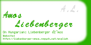 amos liebenberger business card